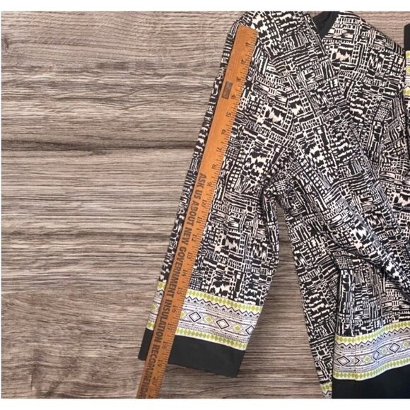 Alfred Dunner Womens Black & White Patterned Jacket Lightweight Grannycore - Picture 7 of 8